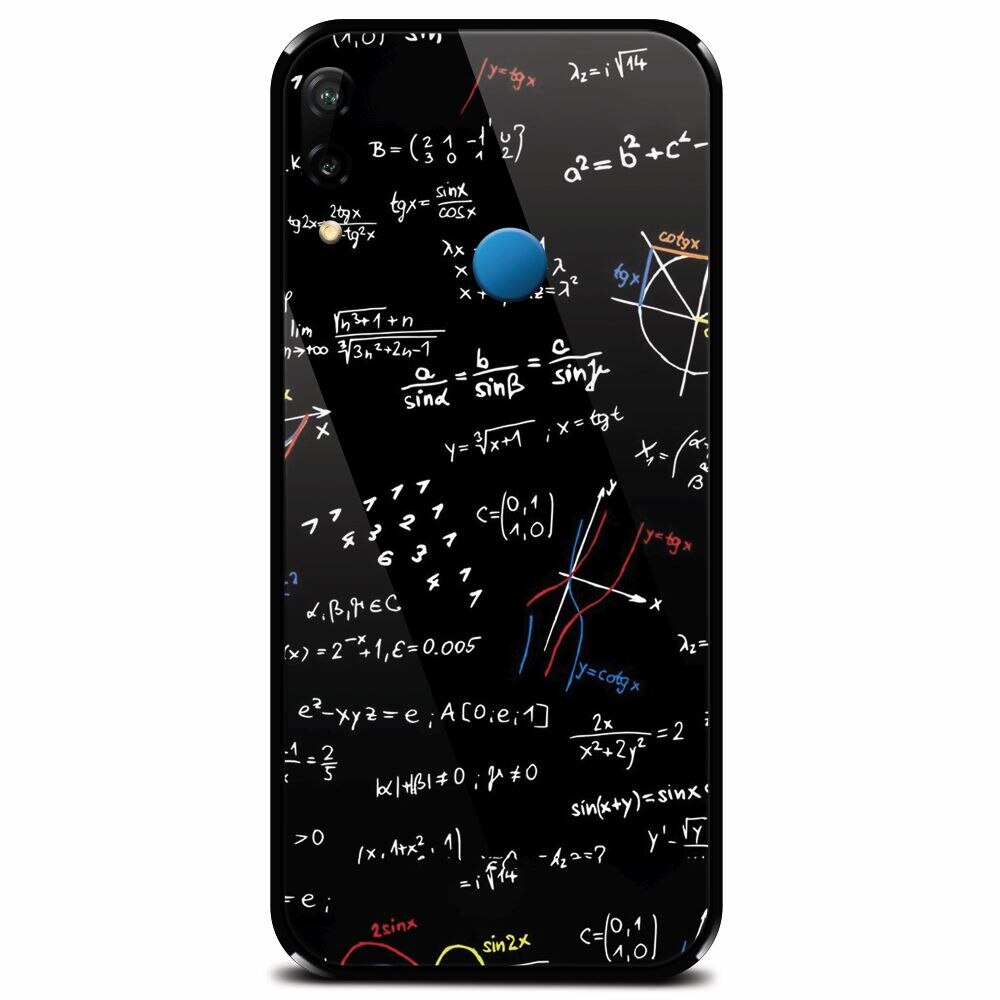 Husa din sticla securizata pentru Huawei P20 Lite, Math