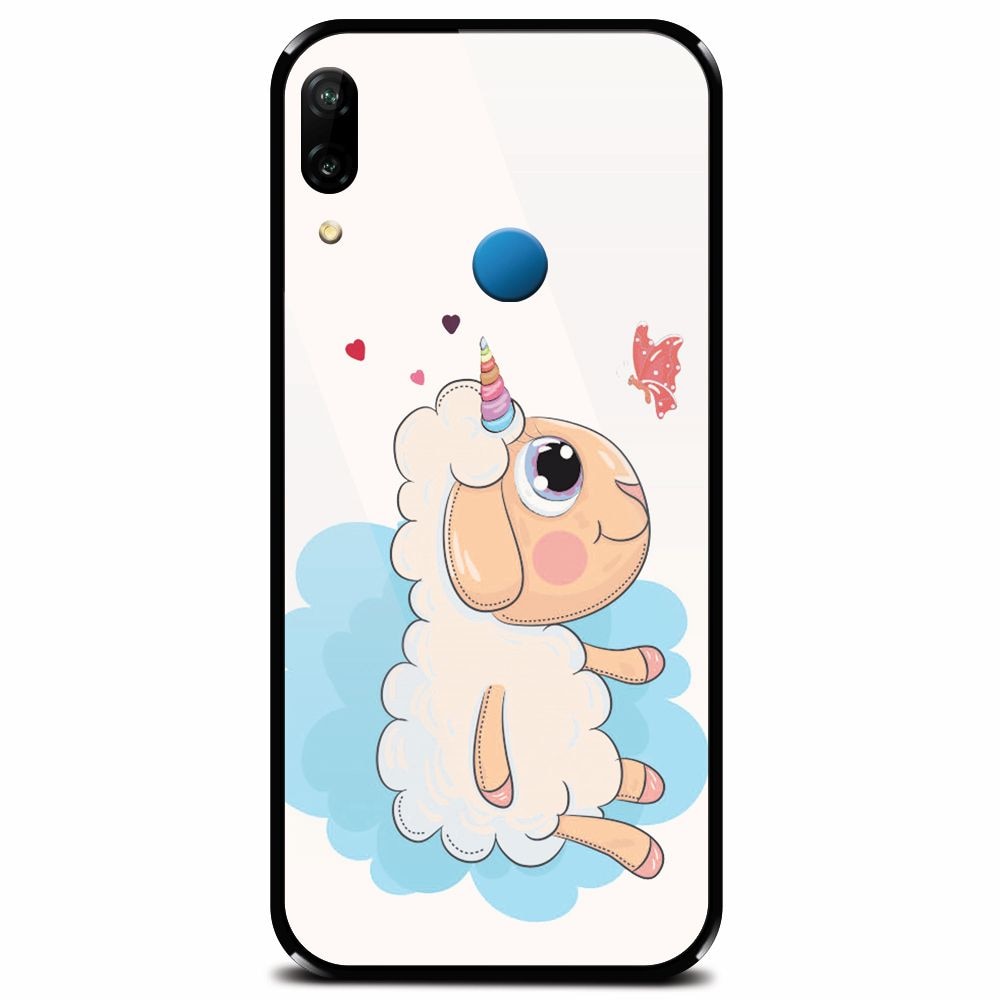 Husa din sticla securizata pentru Huawei P20 Lite, Sheep Star