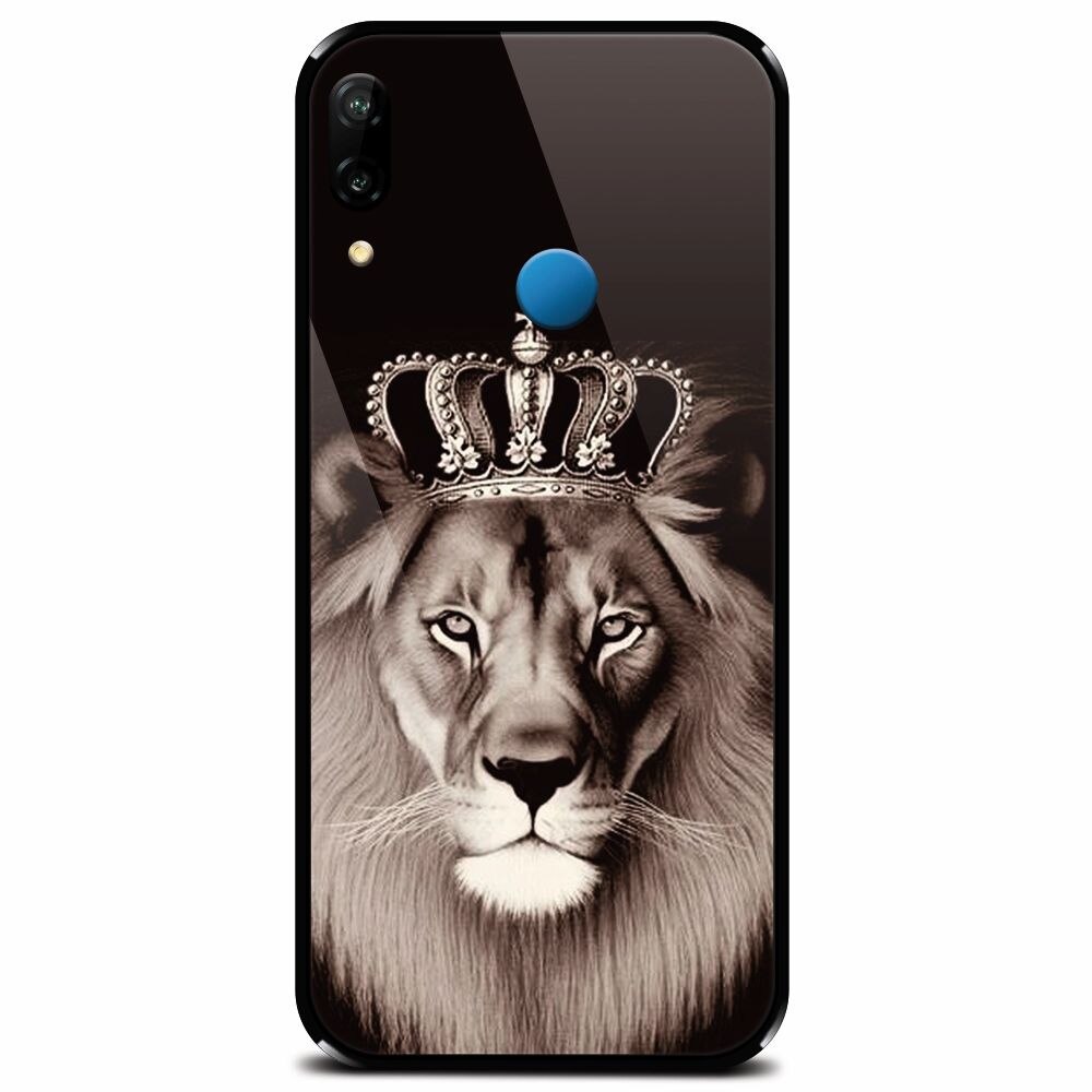 Husa din sticla securizata pentru Huawei P20 Lite, Lion King