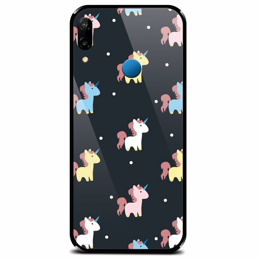 Husa din sticla securizata pentru Huawei P20 Lite, Unicorns