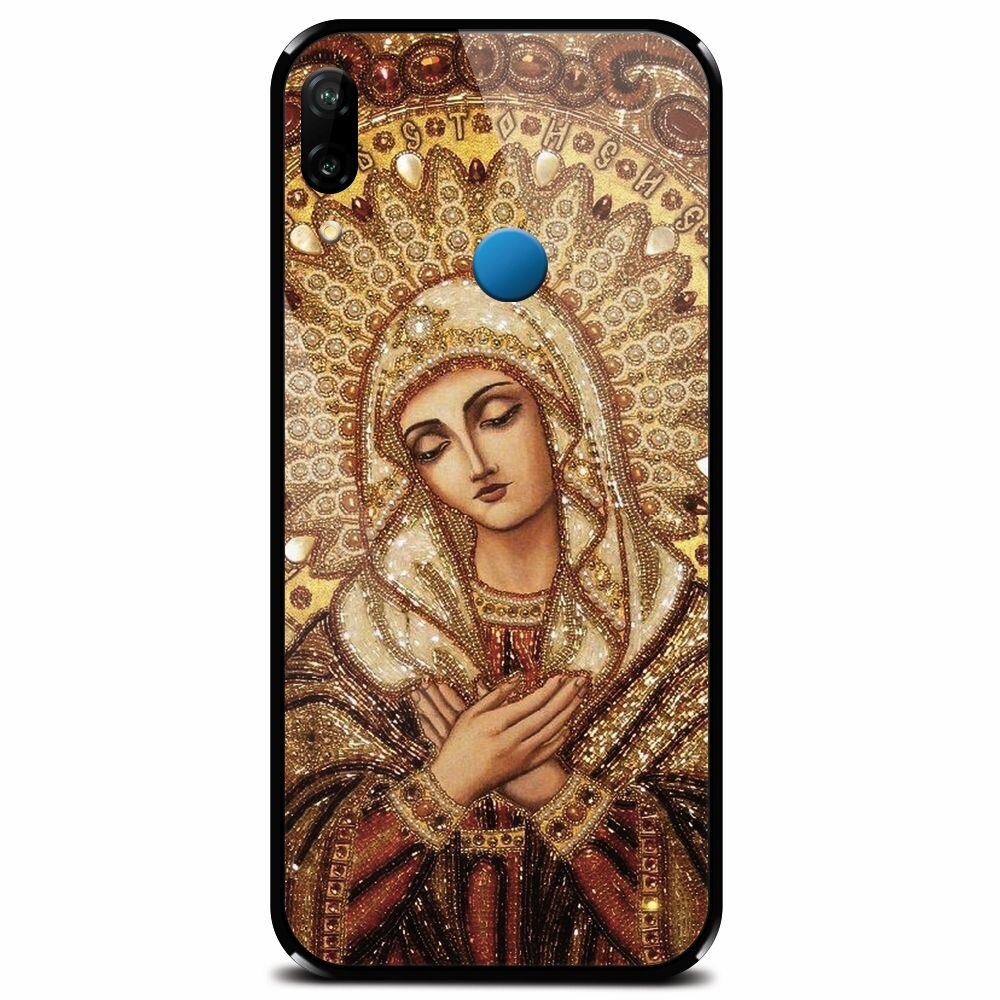 Husa din sticla securizata pentru Huawei P20 Lite, Maica Domnului