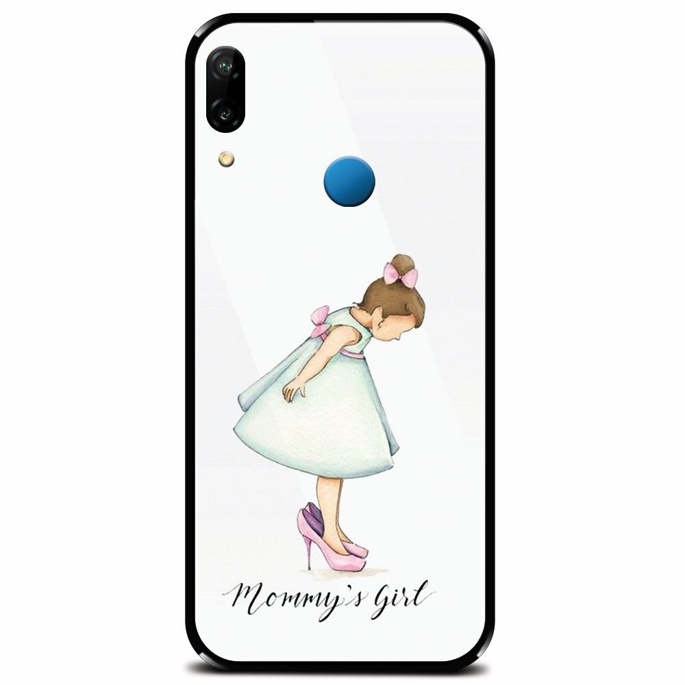 Husa din sticla securizata pentru Huawei P20 Lite, Mommy's Girl
