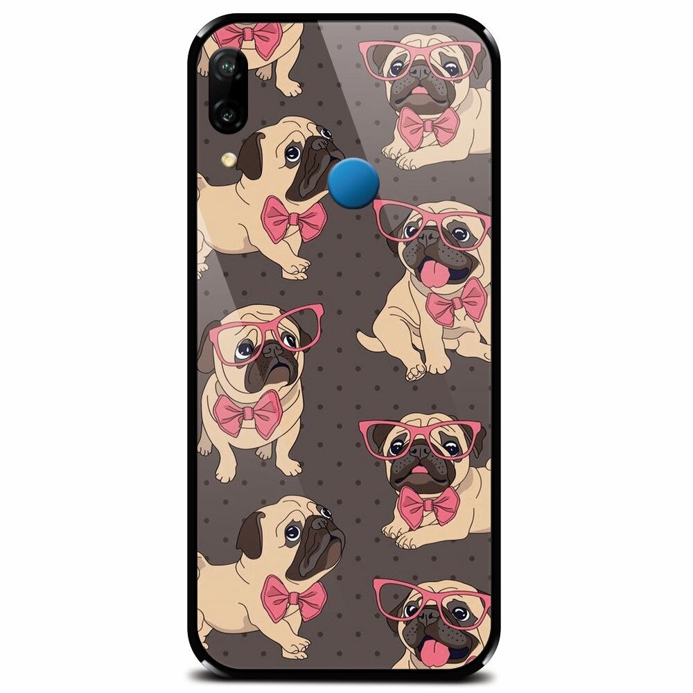 Husa din sticla securizata pentru Huawei P20 Lite, Pretty Puppy