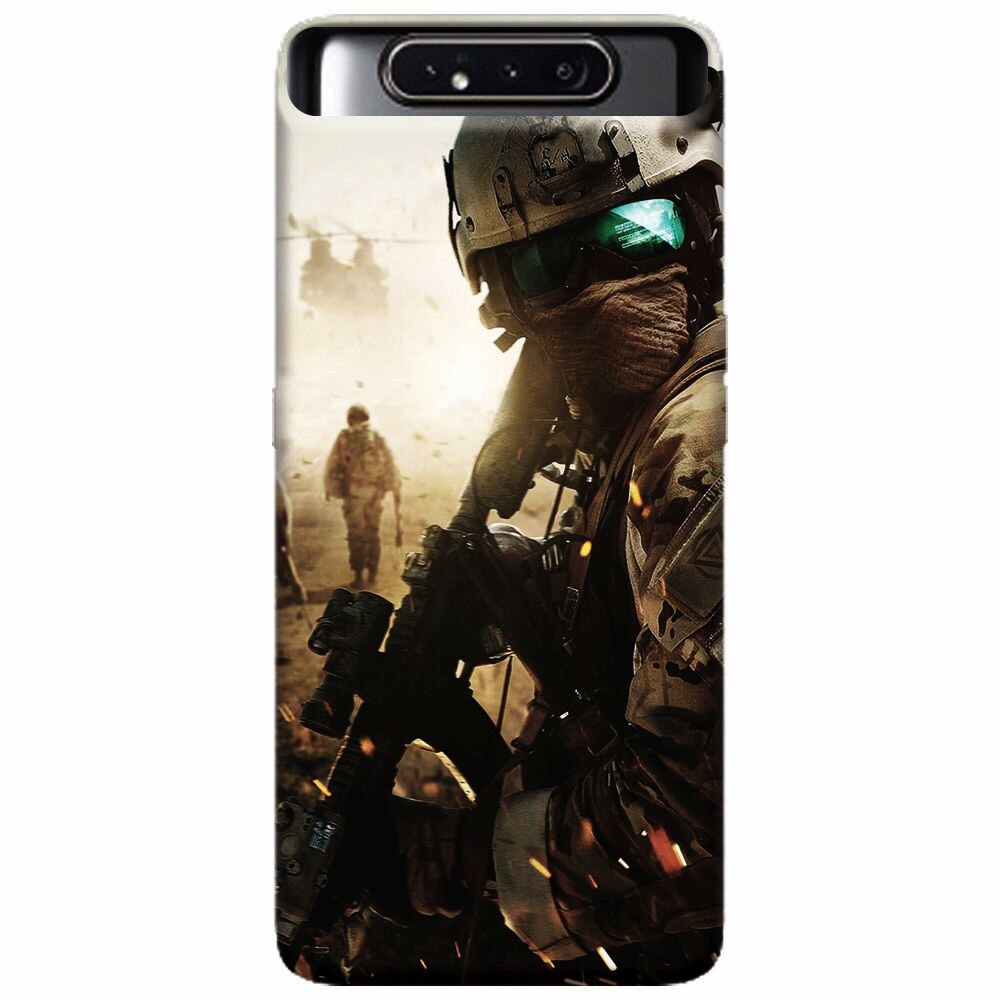 Husa silicon pentru Samsung Galaxy A80, Battlefield