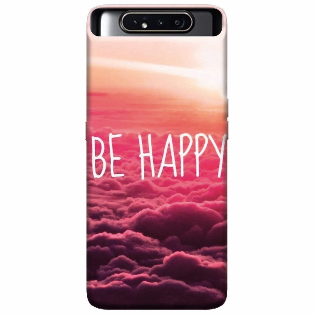 Husa silicon pentru Samsung Galaxy A80, Be Happy Puffy Clouds