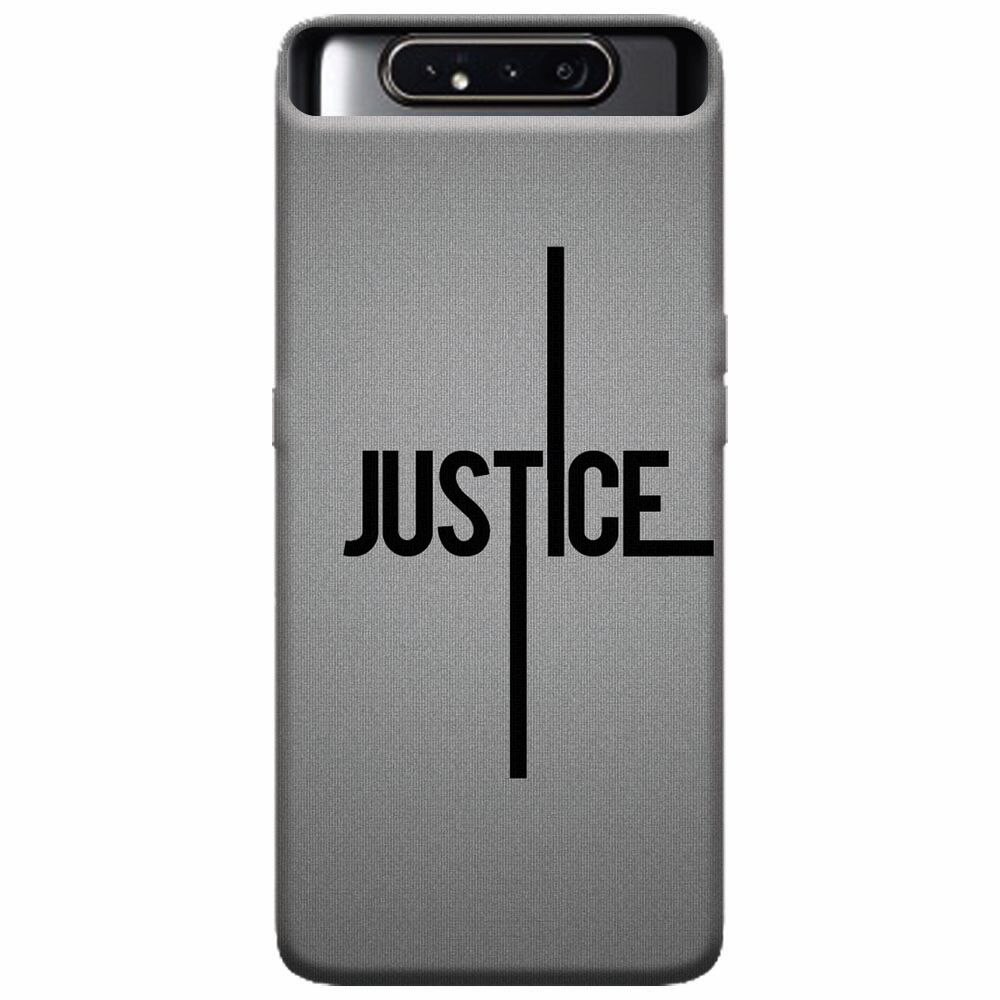 Husa silicon pentru Samsung Galaxy A80, Amir Justice Minimalistic Nubheebuccus Text