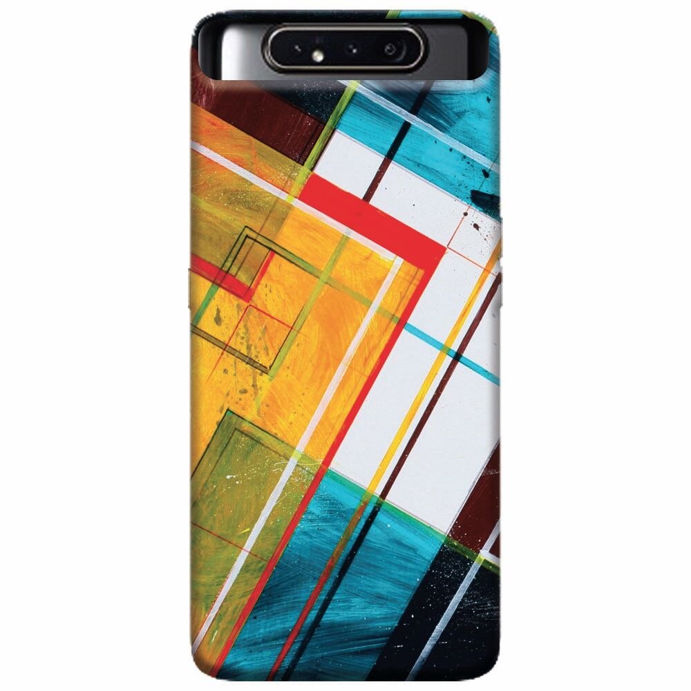 Husa silicon pentru Samsung Galaxy A80, Abstraction Color Shape