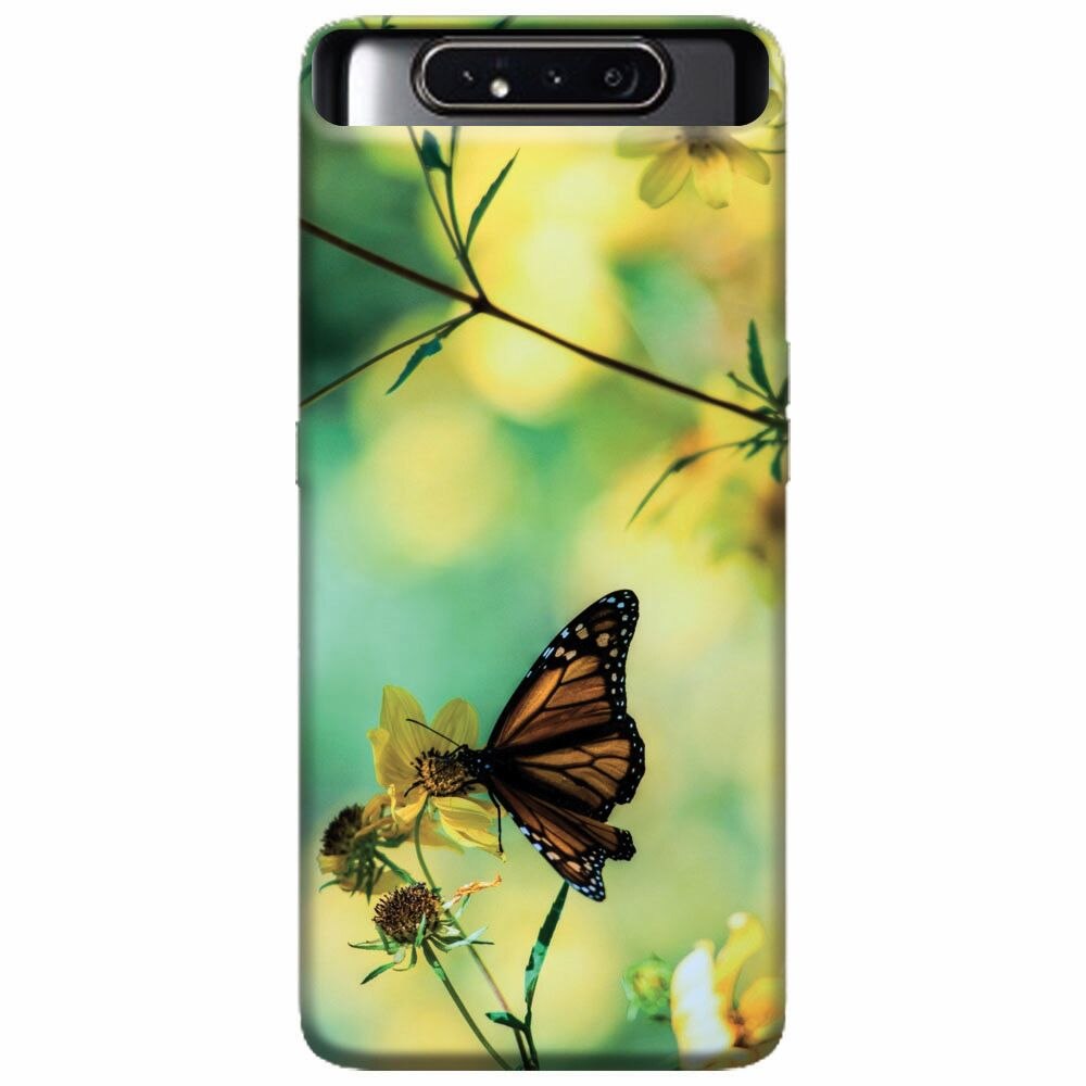 Husa silicon pentru Samsung Galaxy A80, Butterfly