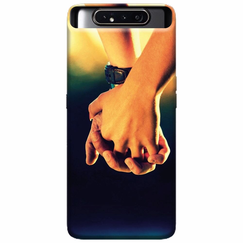 Husa silicon pentru Samsung Galaxy A80, Couple Holding Hands
