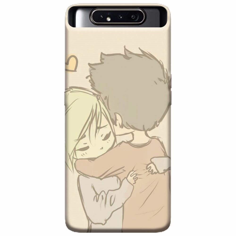 Husa silicon pentru Samsung Galaxy A80, Couple Hug