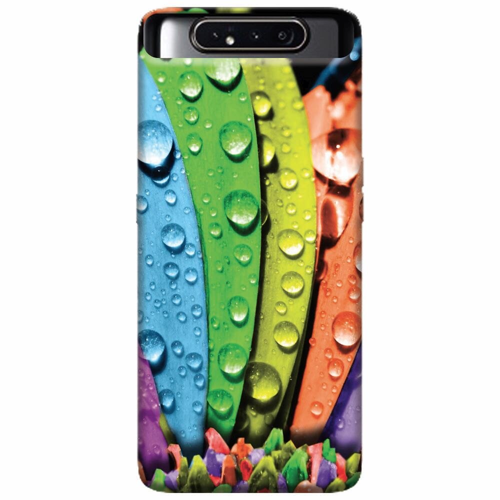 Husa silicon pentru Samsung Galaxy A80, Colorful Daisy Petals