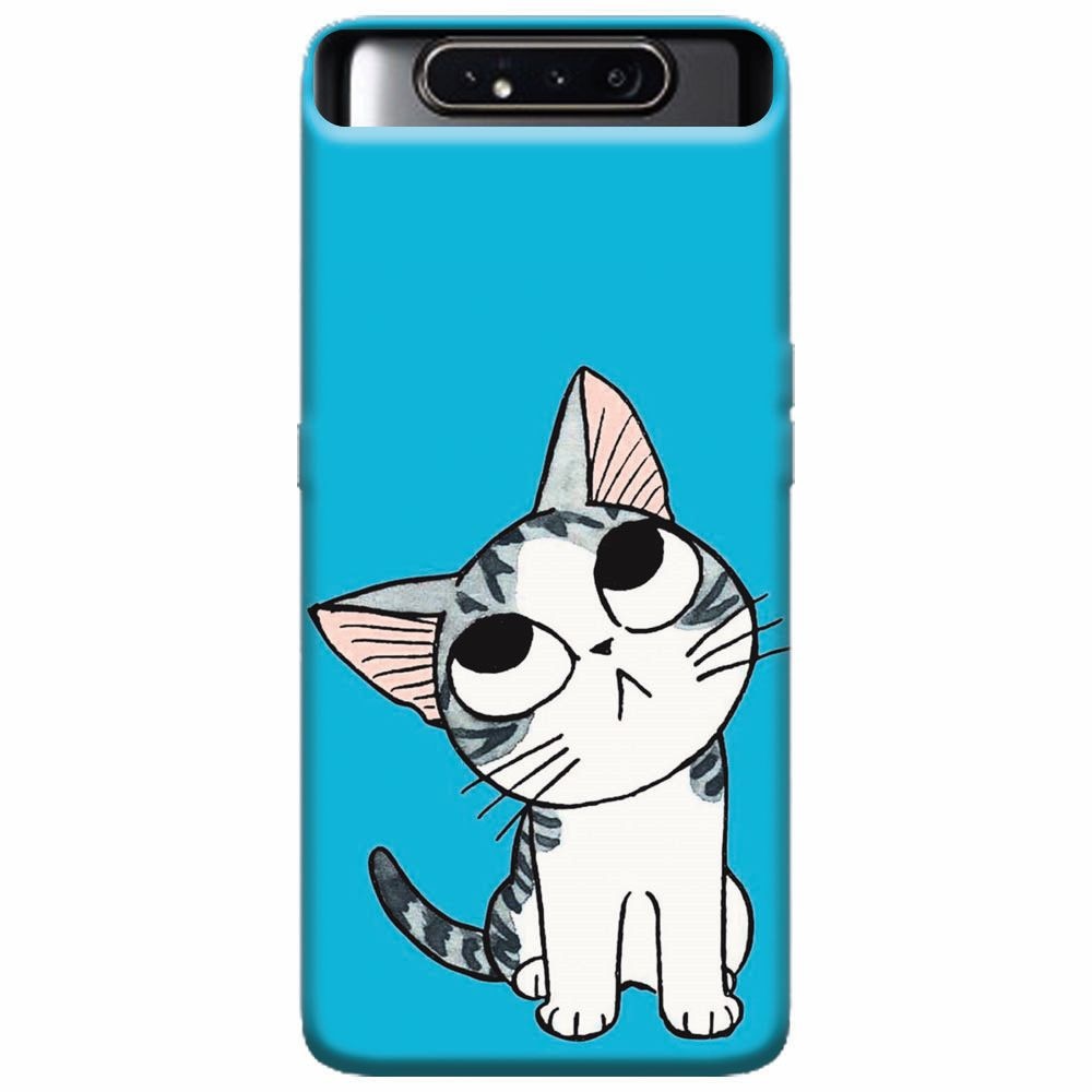 Husa silicon pentru Samsung Galaxy A80, Cat Lovely Cartoon