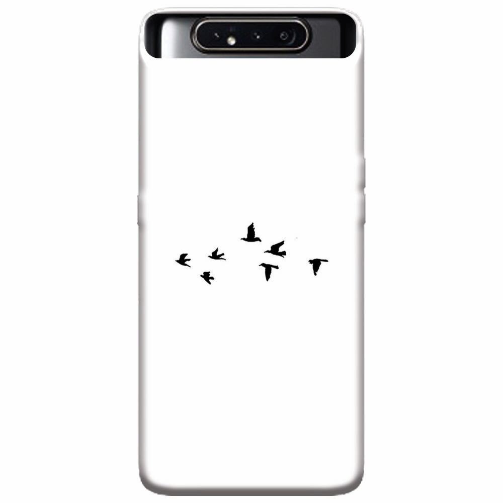 Husa silicon pentru Samsung Galaxy A80, Birds