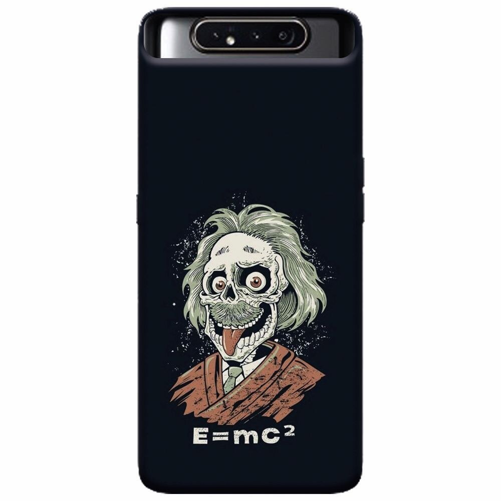Husa silicon pentru Samsung Galaxy A80, Albert Einstein Caricature