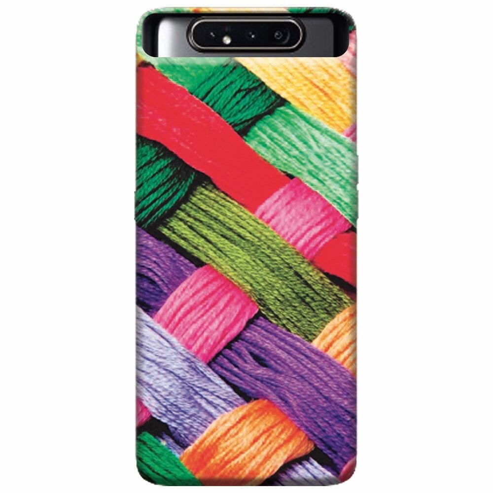 Husa silicon pentru Samsung Galaxy A80, Colorful Woolen Art