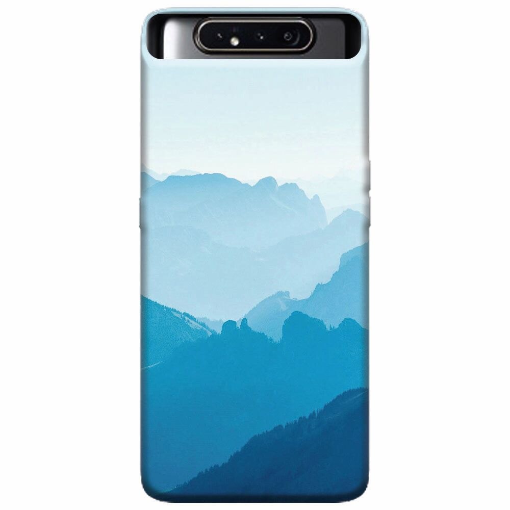 Husa silicon pentru Samsung Galaxy A80, Blue Mountain Crests