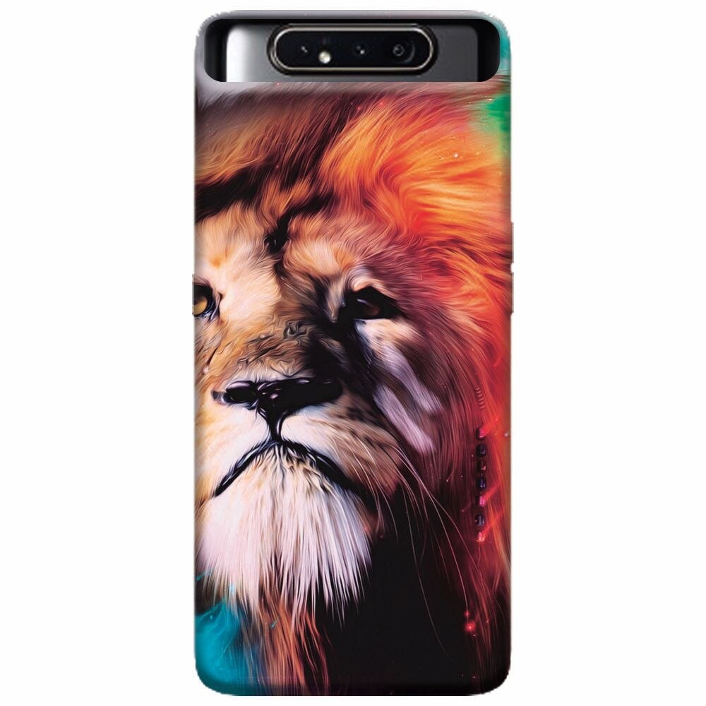 Husa silicon pentru Samsung Galaxy A80, Awesome Art Of Lion