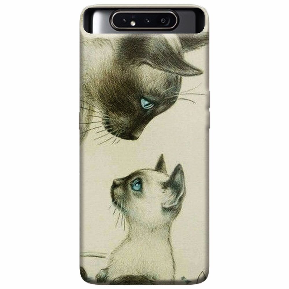 Husa silicon pentru Samsung Galaxy A80, Little Cat