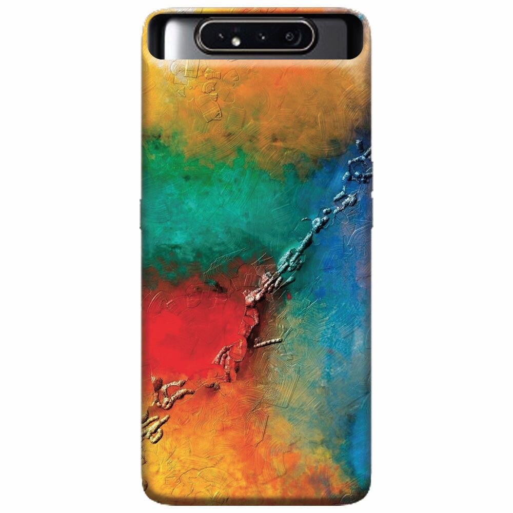 Husa silicon pentru Samsung Galaxy A80, Colorful Wall Paint Texture
