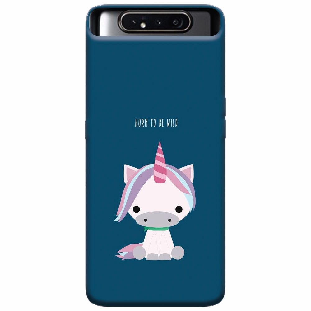 Husa silicon pentru Samsung Galaxy A80, Horn To Be Wild Cute Unicorn