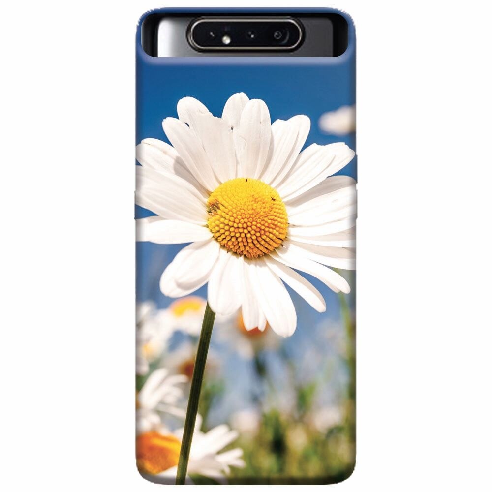 Husa silicon pentru Samsung Galaxy A80, Daisies Field Flowers