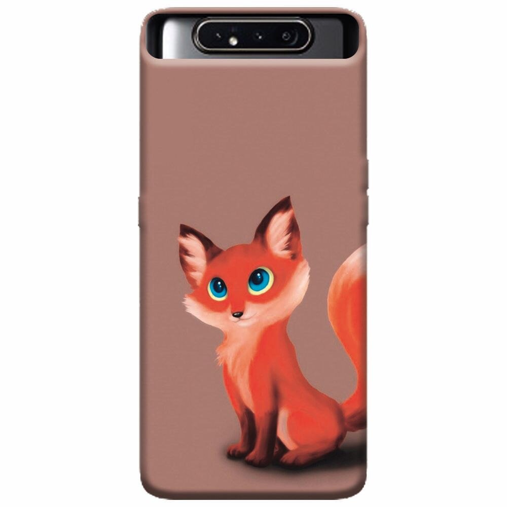 Husa silicon pentru Samsung Galaxy A80, Fox Cartoon Animal And