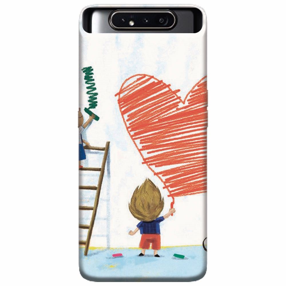 Husa silicon pentru Samsung Galaxy A80, I Love You Creatures