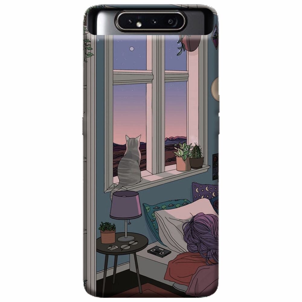 Husa silicon pentru Samsung Galaxy A80, Girl Room
