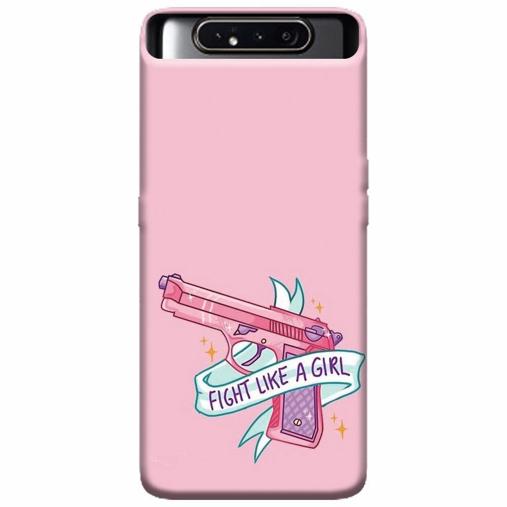 Husa silicon pentru Samsung Galaxy A80, Fight Like A Girl