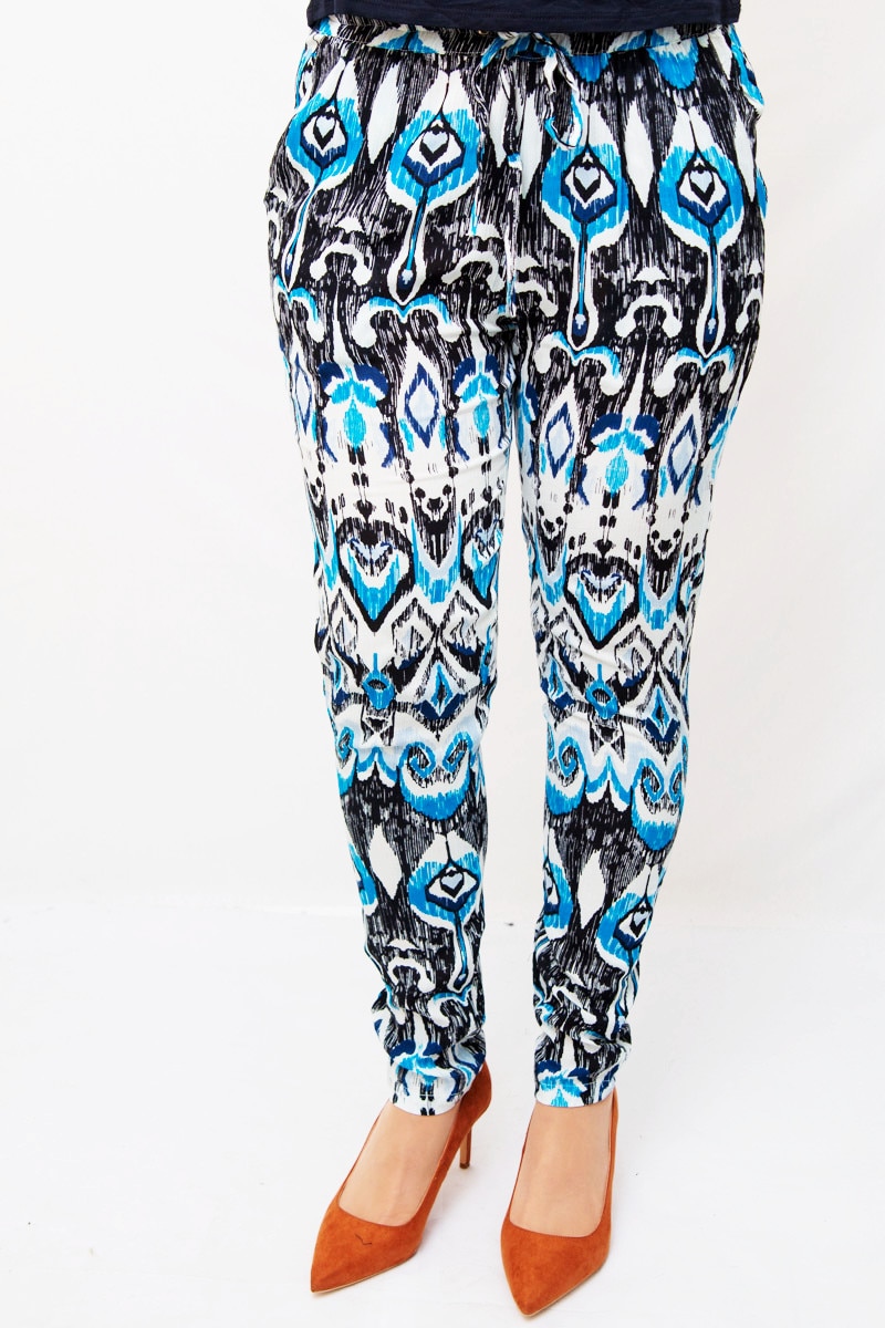 Pantaloni stil salvari Sisters Point,albastru,34