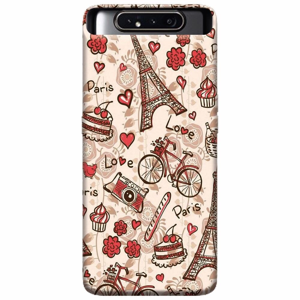 Husa silicon pentru Samsung Galaxy A80, Paris Love