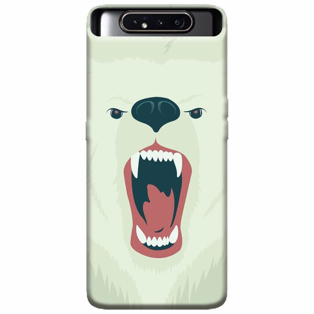 Husa silicon pentru Samsung Galaxy A80, Fierce Polar Bear Winter