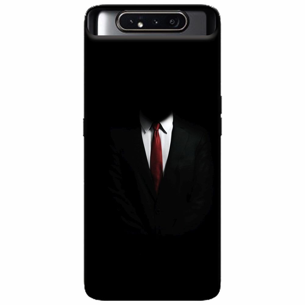 Husa silicon pentru Samsung Galaxy A80, Mystery Man In Suit