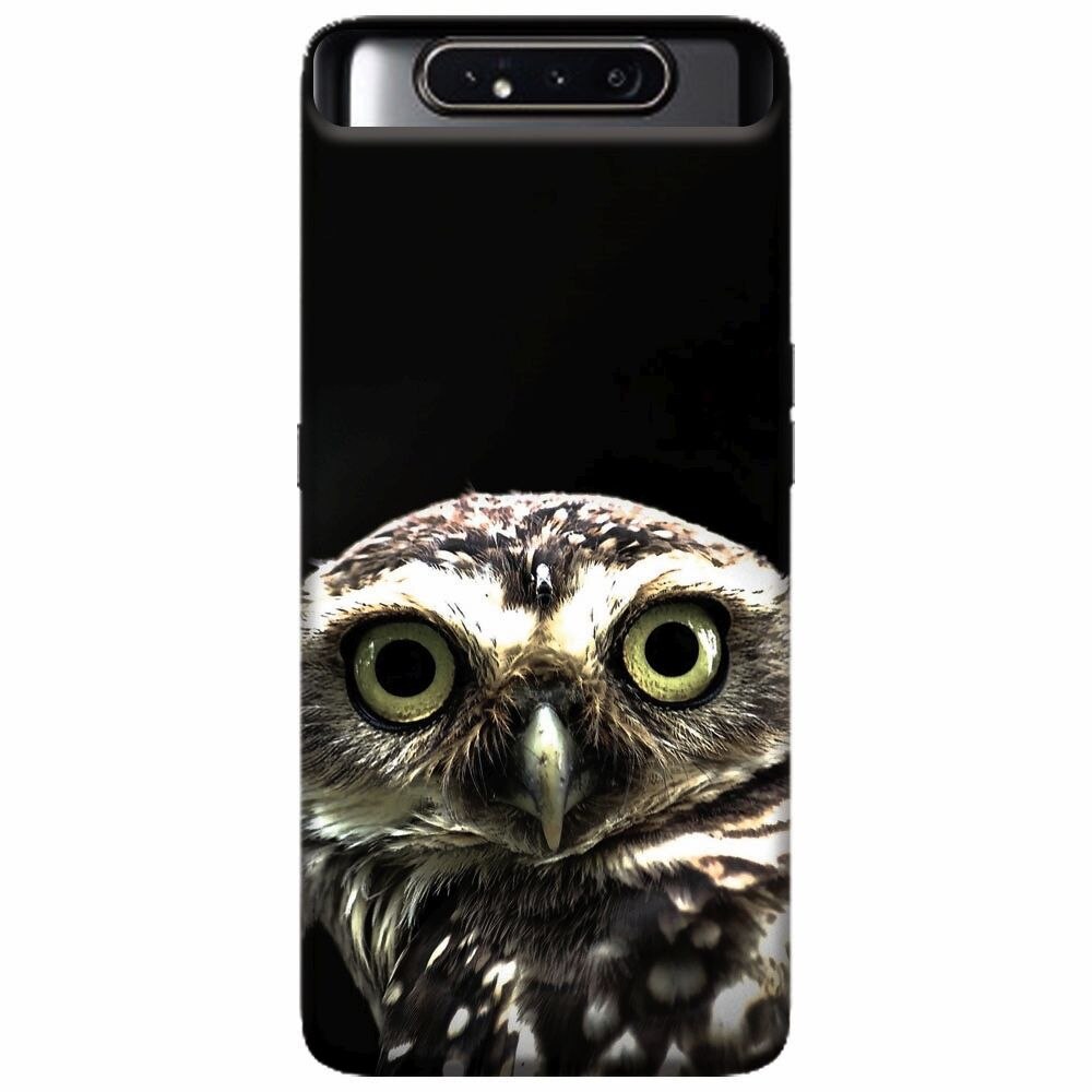 Husa silicon pentru Samsung Galaxy A80, Owl In The Dark