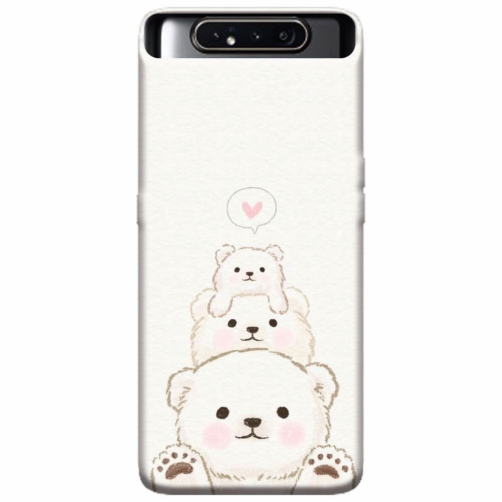 Husa silicon pentru Samsung Galaxy A80, Family Bear