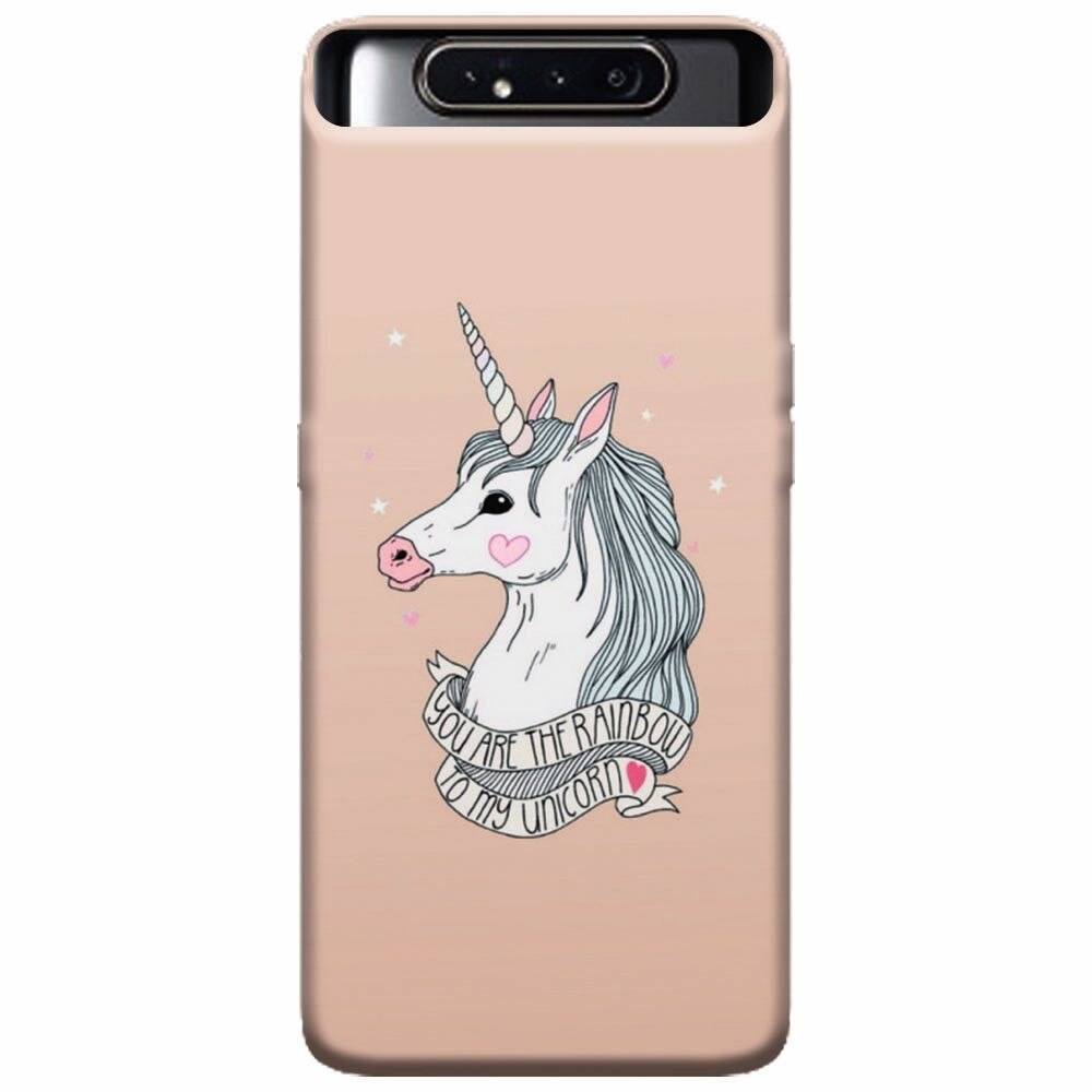 Husa silicon pentru Samsung Galaxy A80, Cute Rose Gold