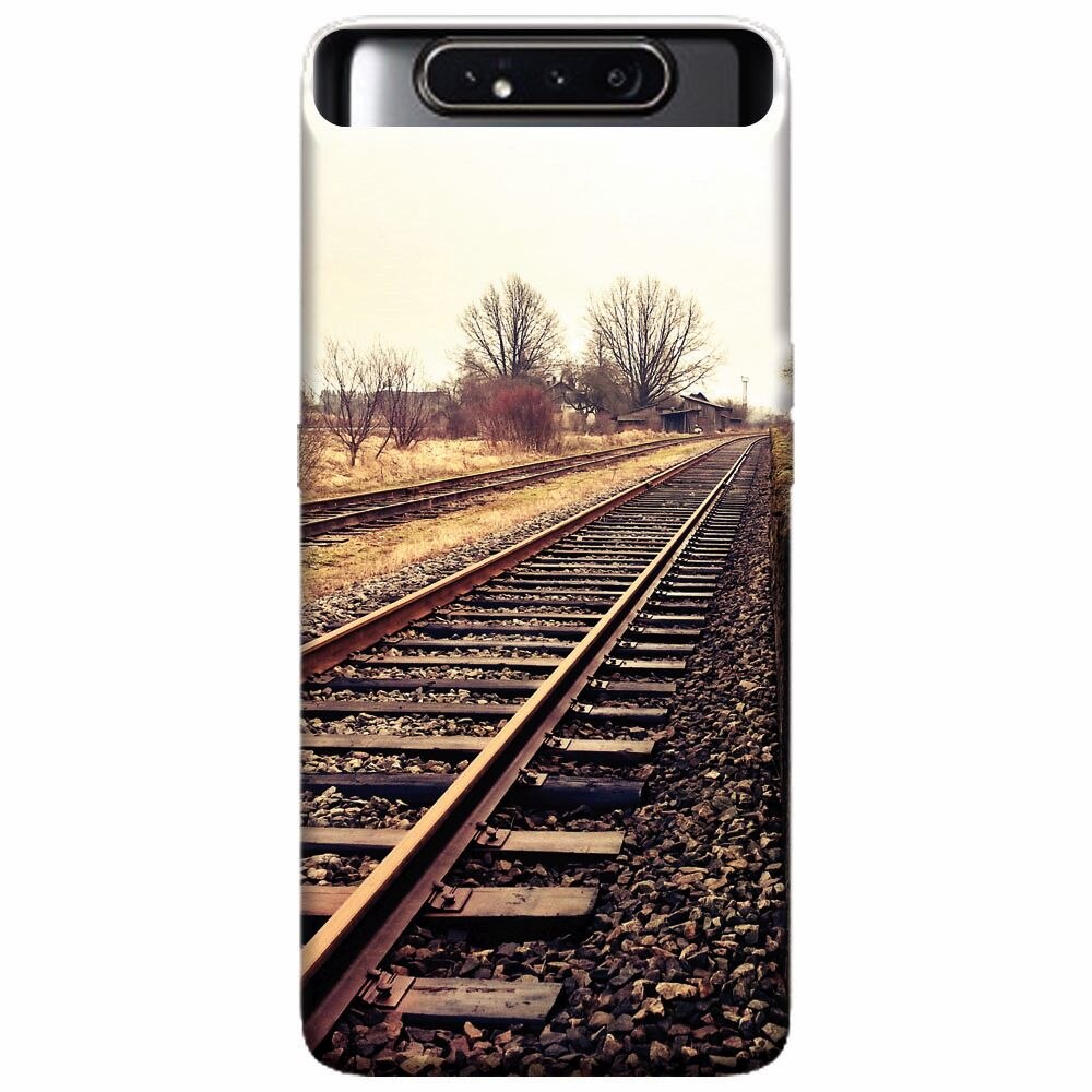 Husa silicon pentru Samsung Galaxy A80, Railroad