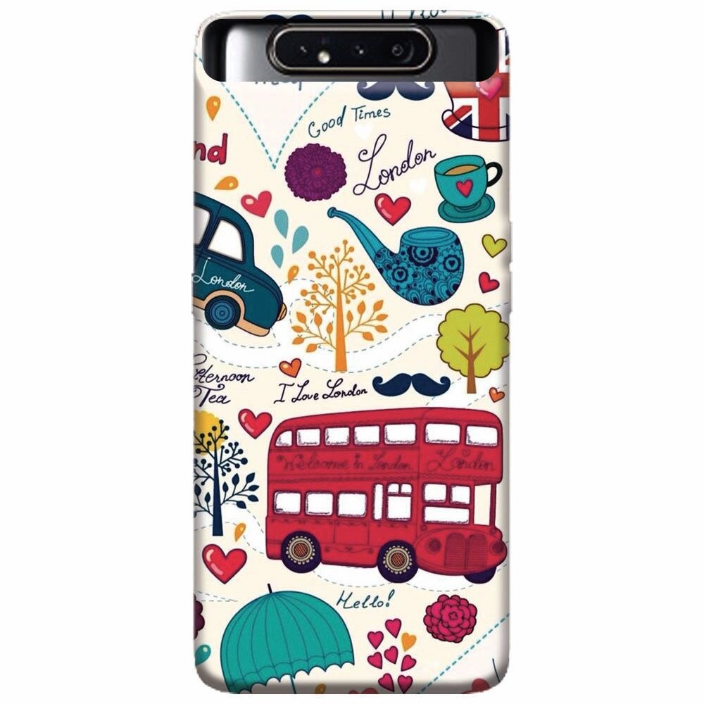 Husa silicon pentru Samsung Galaxy A80, Welcome In London