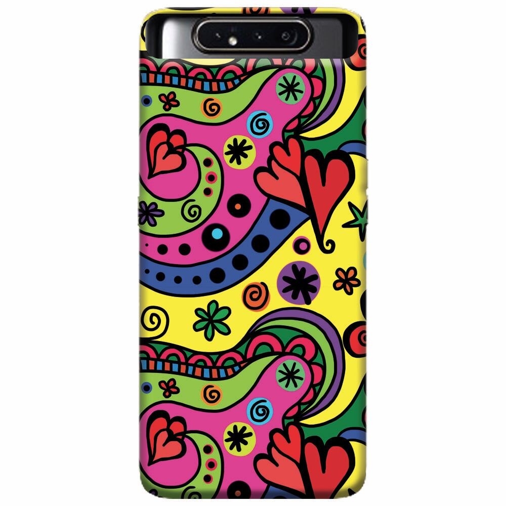 Husa silicon pentru Samsung Galaxy A80, Heart Color