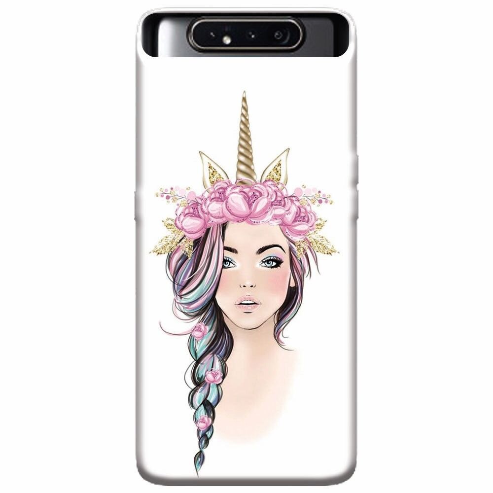 Husa silicon pentru Samsung Galaxy A80, Unicorn Girl