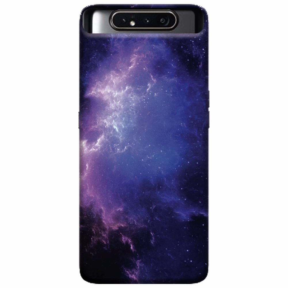Husa silicon pentru Samsung Galaxy A80, Purple Space Nebula