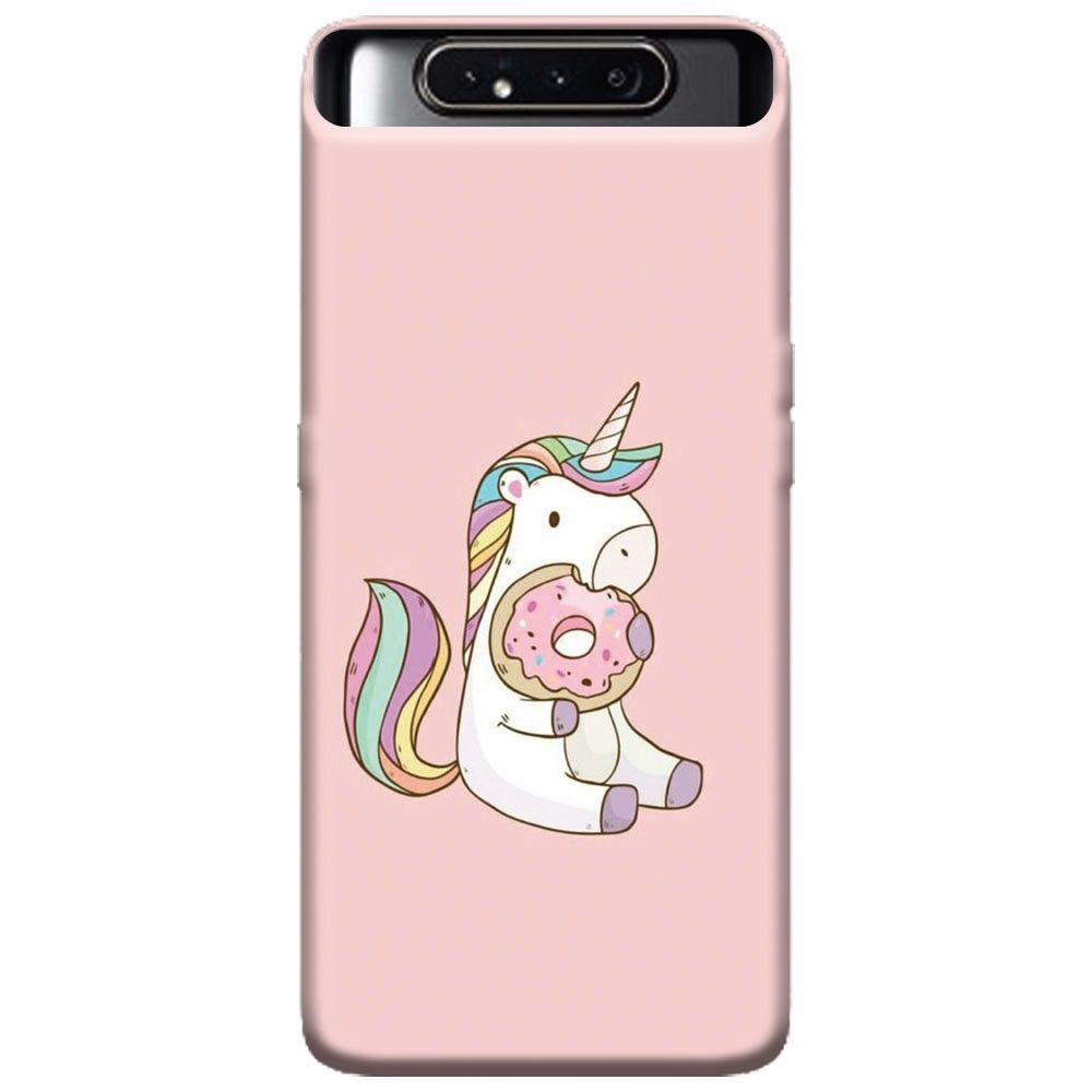 Husa silicon pentru Samsung Galaxy A80, Unicorn Donuts