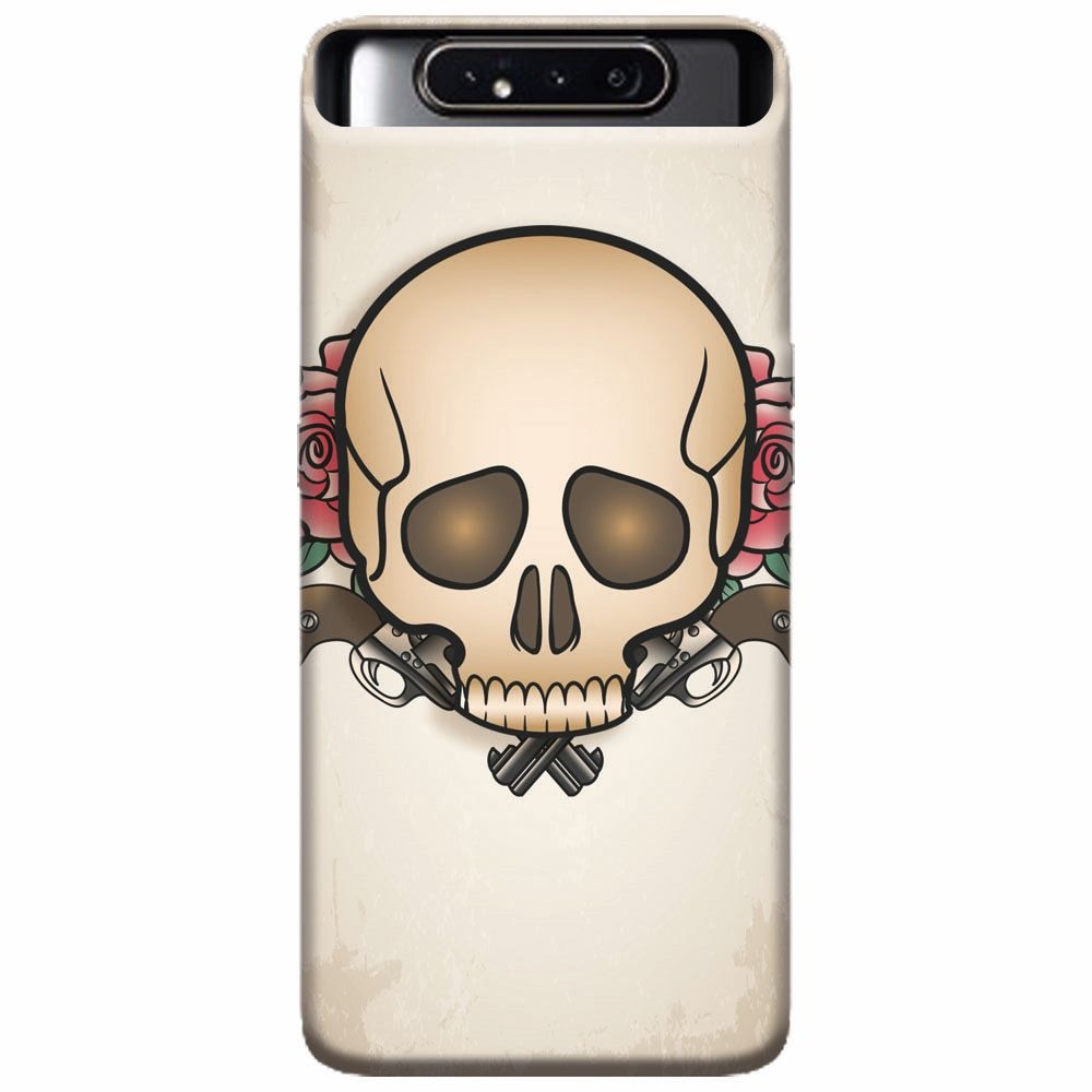 Husa silicon pentru Samsung Galaxy A80, Skulls And Roses