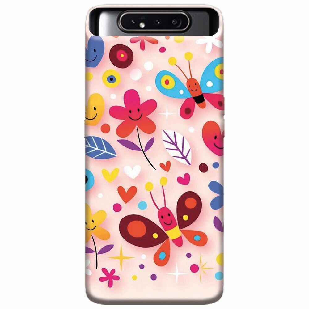 Husa silicon pentru Samsung Galaxy A80, Butterfly 102