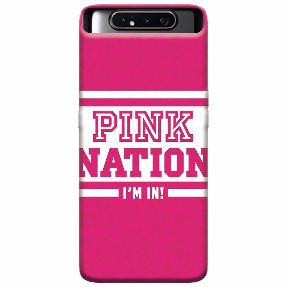 Husa silicon pentru Samsung Galaxy A80, Pink Nation