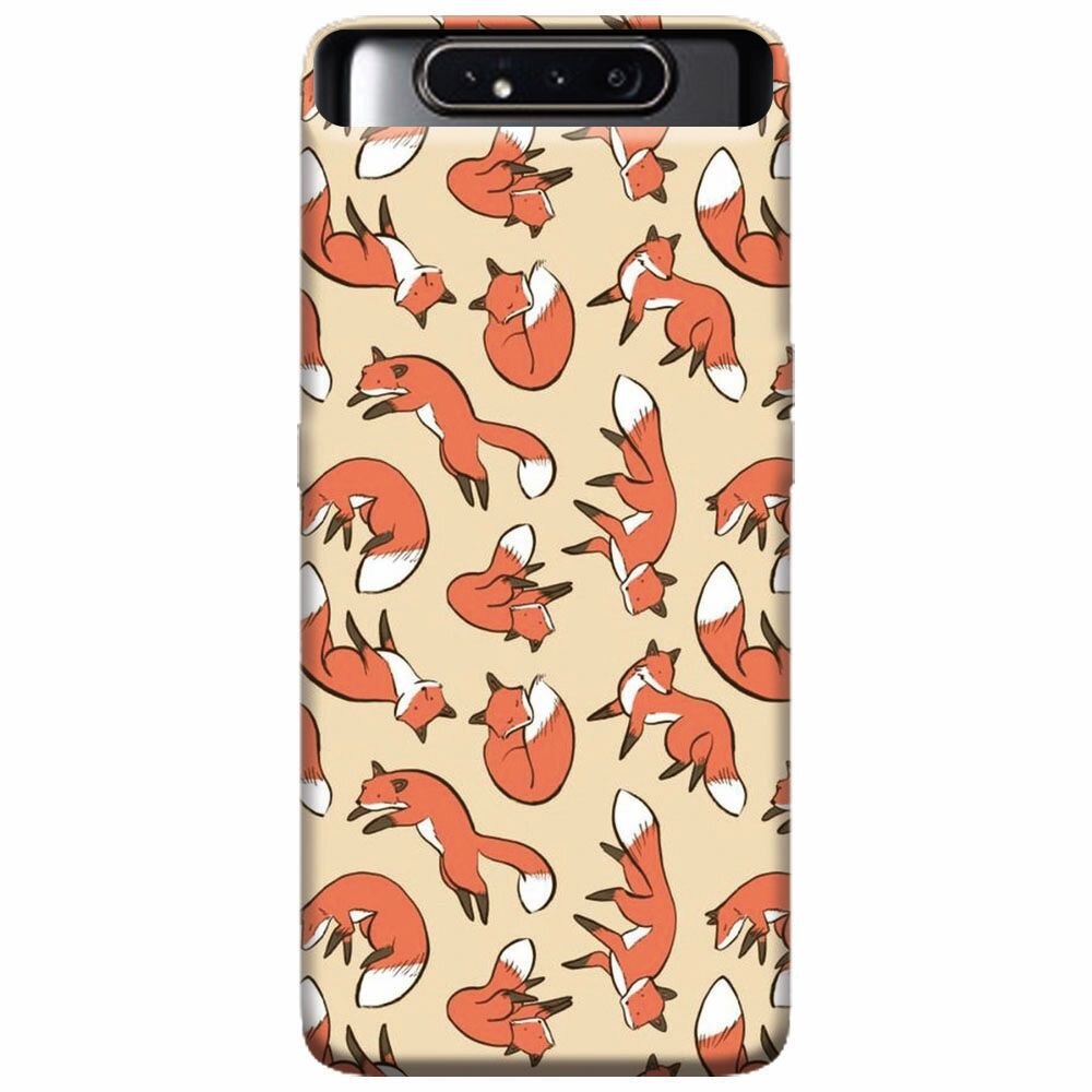 Husa silicon pentru Samsung Galaxy A80, Red Foxes