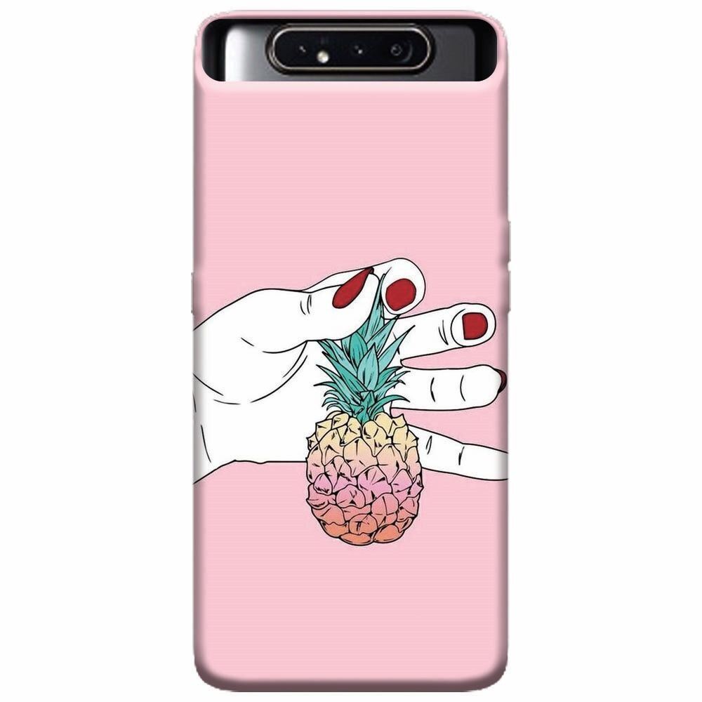 Husa silicon pentru Samsung Galaxy A80, Rainbow Pinepple