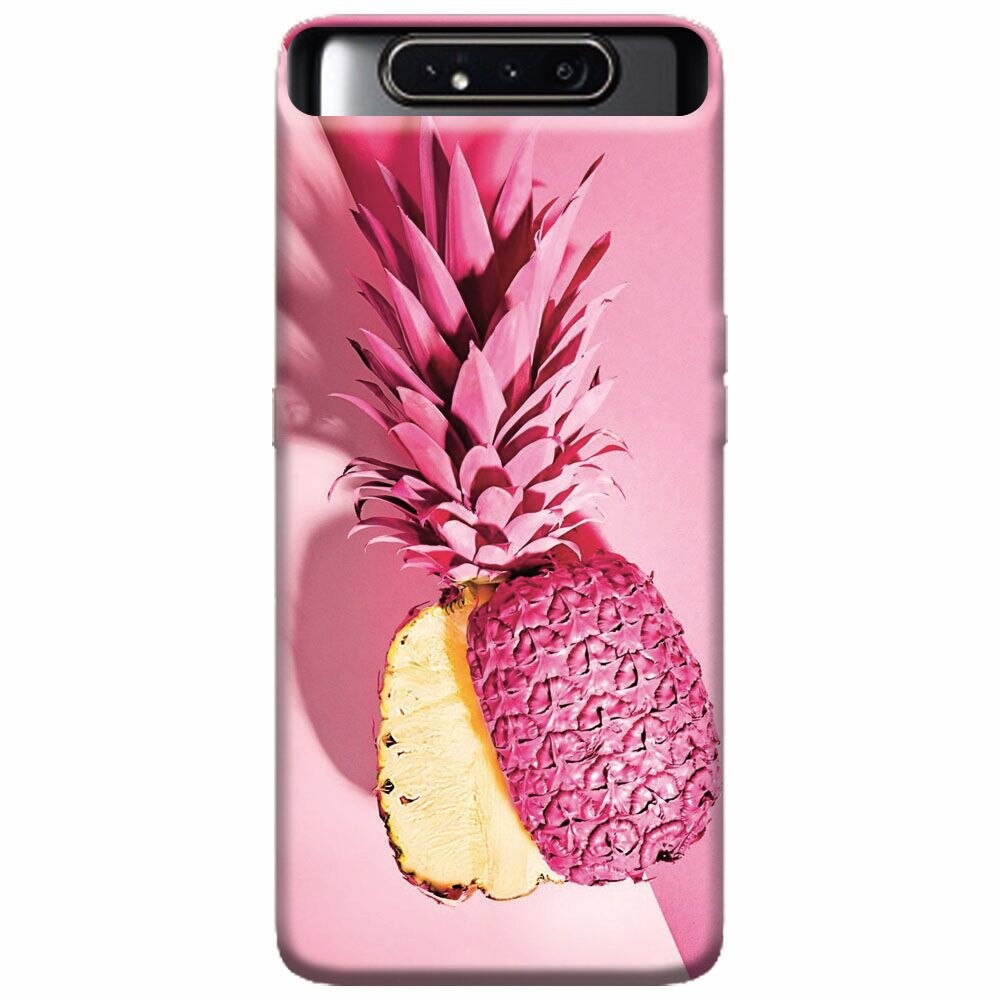 Husa silicon pentru Samsung Galaxy A80, Pink Pineapple