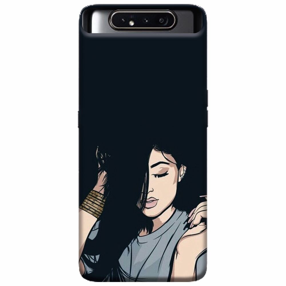 Husa silicon pentru Samsung Galaxy A80, Simple Girl