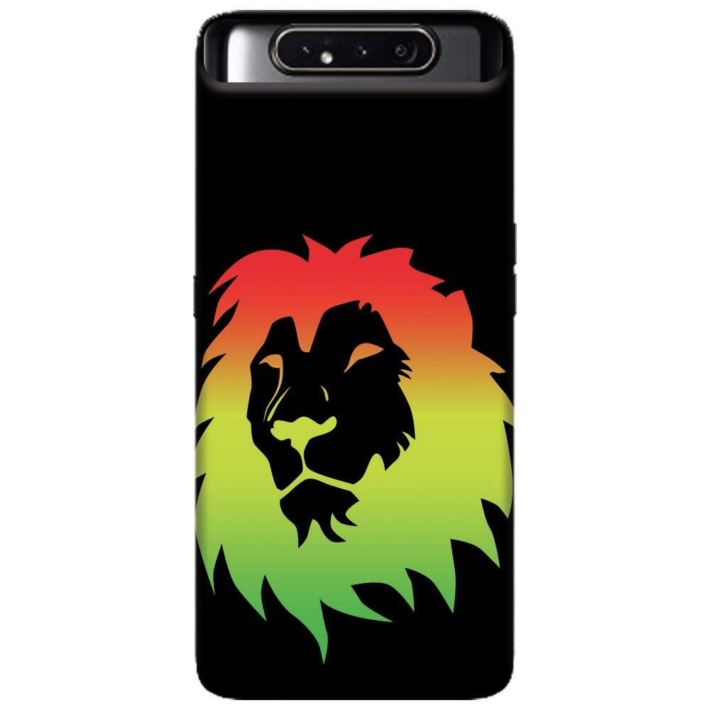 Husa silicon pentru Samsung Galaxy A80, Rasta Color Lion